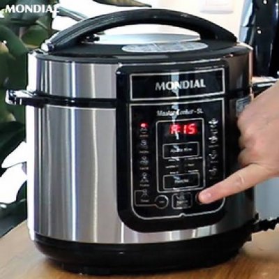 Panela de Pressão Mondial PE-60-6L-I Preto