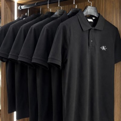 Polo Calvin Klein Jeans Piquet Regular Preta