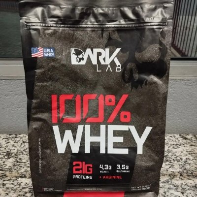 PRO SHAPE VIR Whey Protein Concentrado 100% 900g Refil Dark Lab Sabor Morango