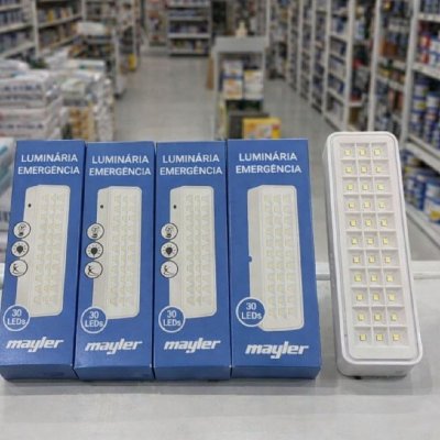 Kit com 5 Luminária de Emergências Recarregável