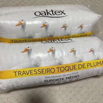 Kit 2 Travesseiros Antialérgicos Pluma De Ganso 70cm X 50cm
