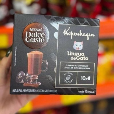 Dolce Gusto Achocolatado Kopenhagen Língua de Gato - 10 unids