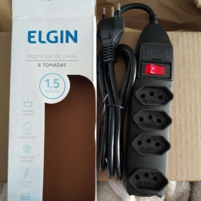 🔌 Filtro de Linha 4 Tomadas Elgin Bivolt