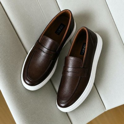 Sapato Loafer Mocassim Couro