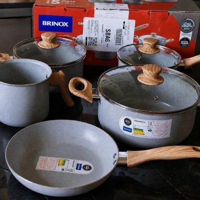 Conjunto 6 Panelas Cerâmica Indução