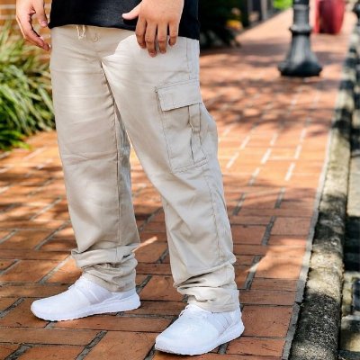 Calça Jogger Cargo Sarja (3 cores)