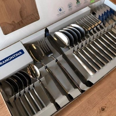 Jogo Talheres Búzios Aço Inox 24 Peças Tramontina