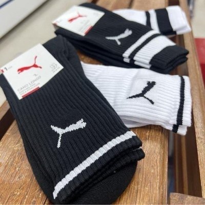 Kit 3 Pares Meias Puma Cano Alto Confortável