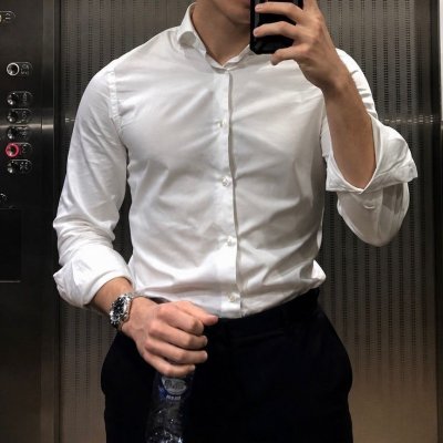 Camisa Social Masculina Slim Manga Longa/Curta
