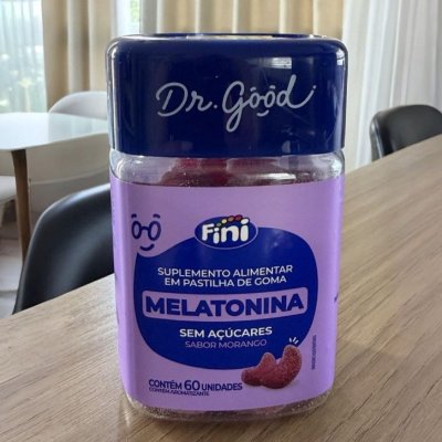 😴 Melatonina Em Gomas Sabor Morango 60 Gomas - Fini Dr Good