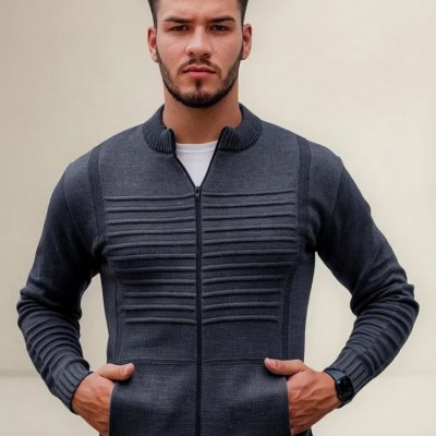 Jaqueta Masculina Blusa De Frio Zíper e Bolso