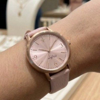 Relógio Life Realizações Couro Rosé