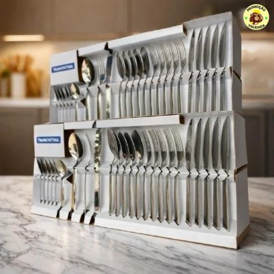 Jogo com 24 Talheres Buzios Aco Inox Tramontina