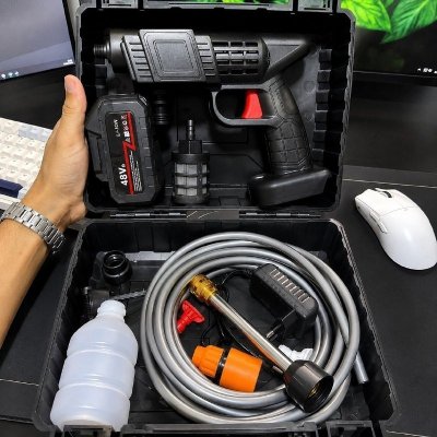 Lavadora Portátil de Alta Pressão 2 Baterias Bivolt