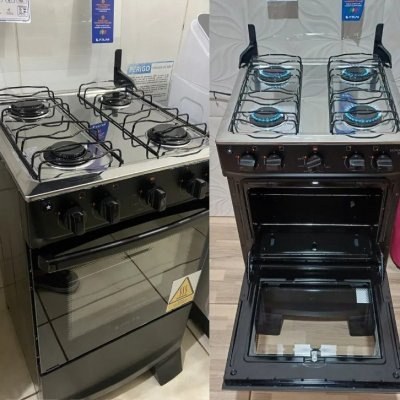 Fogão 4 Bocas Atlas com Mesa de Inox Automático Bivolt