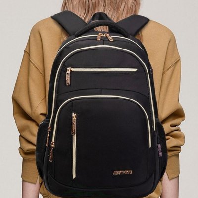Mochila ideal para deslocamentos diários e viagens-24L (Preta)