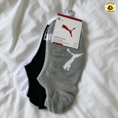 Kit com 9 Pares Meias Puma Sapatilha Invisivel