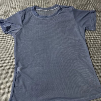 Blusa Feminina Transparente Tule Manga Curta