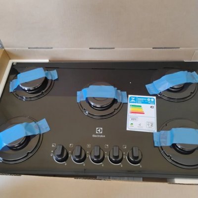 Cooktop a gás 5 bocas Electrolux vidro bivolt