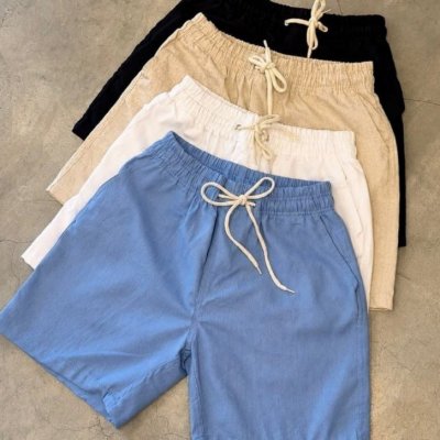 Kit 3 Shorts Linho