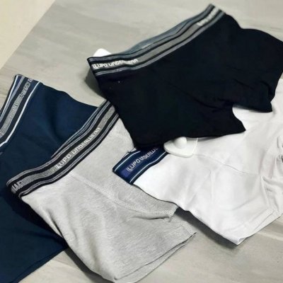 🐺 GAIOLA DE LUXO PARA O LUPINHO Kit 4 Cuecas Boxer Lupo Algodão