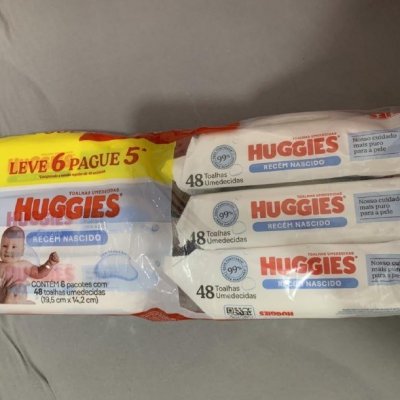 Lenços Umedecidos Huggies Recém-Nascido 6x48U
