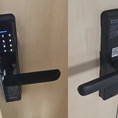 Fechadura Eletrônica Digital Tuya com Biometria, Senha, Cartão IC e App Bluetooth LAZORO