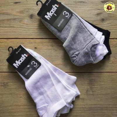 Kit 10 Pares Meia Invisível Soquete Algodão