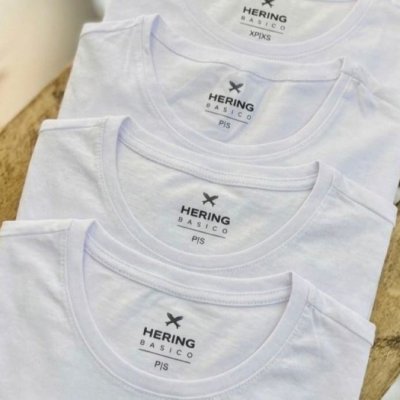 Kit 5 Camisetas Feminina Hering