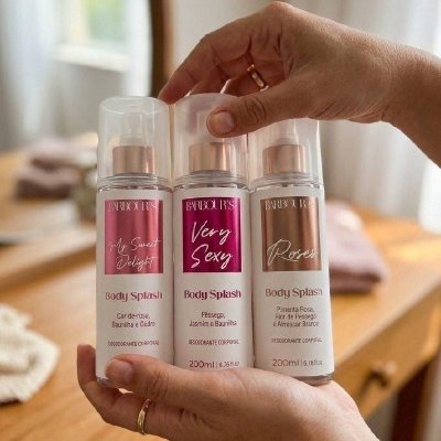 🌹 Kit com 3 Body Splash Very Sexy Delight Roses Barbour's Beauty