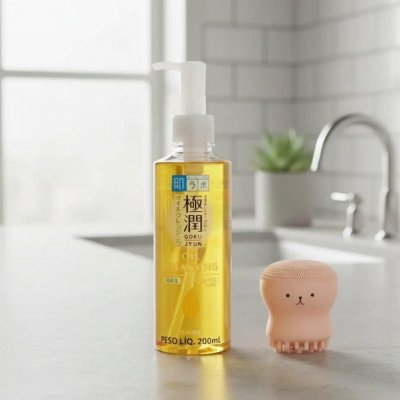 Hada Labo Kit Limpeza Facial Cleansing Oil + Massageador Facial Polvo