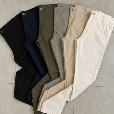 Kit 3 Calças Sarja Slim Alfaitaria
