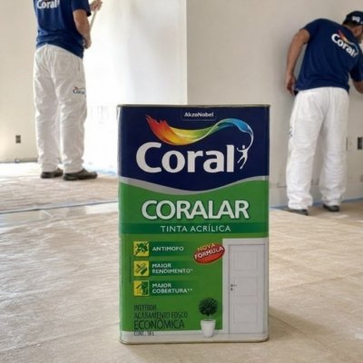Látex Acrílica Tinta Coral Anti Mofo 18L Coralar Branco Fosco