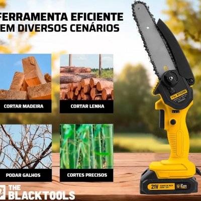 Moto Serra Elétrica Mini Bivolt Amarelo 21v