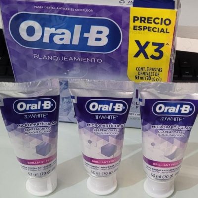 Pack 3 unid. Oral-B Pasta de Dente 3D White Brilliant Fresh 70g