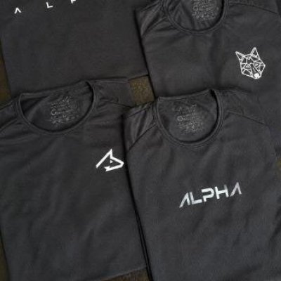 Kit 5 Camisetas Dry Fit All Black Alpha