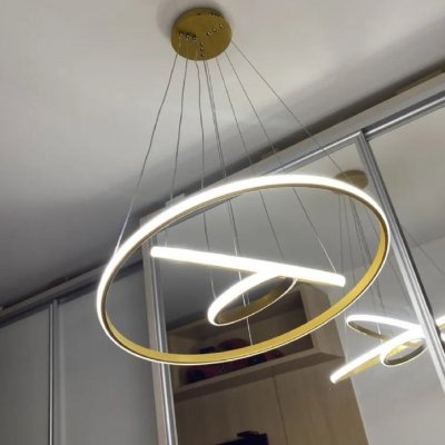 Lustre Led Sala Moderno 60w, 3 Arcos Pendente Luminária Teto