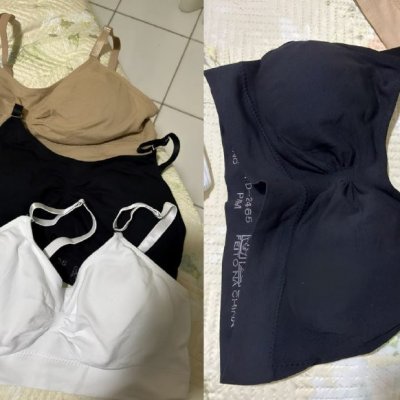 Kit 3 Top Sutiã Sem Costura C/ Alça Ajustável - Tamanho M