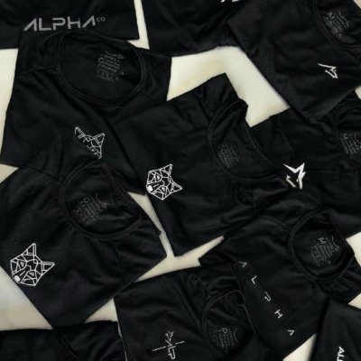 Kit 5 Camisetas Dry All Black Alpha