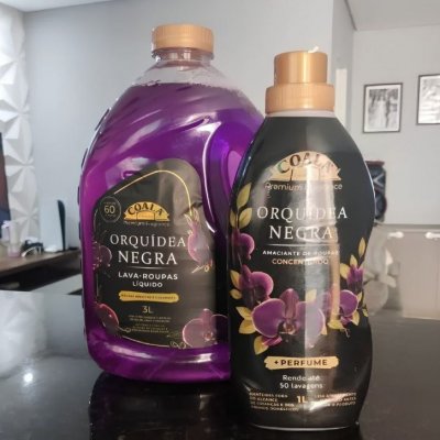 Kit Coala Laundry Orquídea Negra - (Lava Roupas 3L + Amaciante Concentrado 1L)