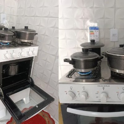 Fogão Atlas Coliseum Plus A Gás 4 Queimadores e Forno de 50 Litros