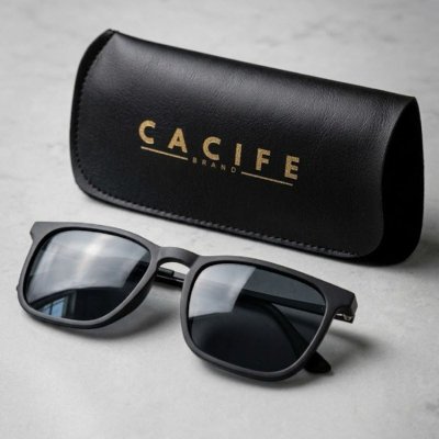 Óculos de Sol Quadrado Preto Proteção UV400