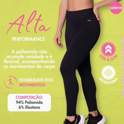 Calça Legging Zero Transparência Cintura Alta
