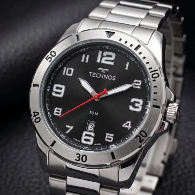 Technos Masculino 2115MYK/1P 45mm 50m Prata