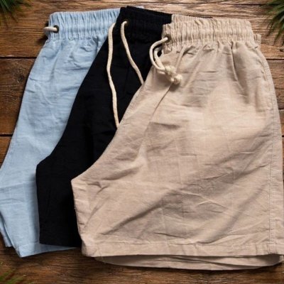 Kit 3 Shorts Linho