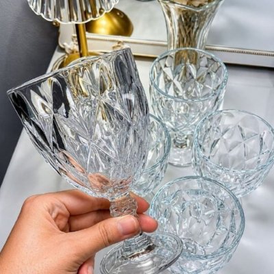 Conjunto de Taças de Vidro 340ml Diamond Line 6 Peças