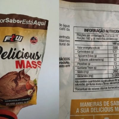 Delicious Hipercalórico Mass Creme De Avelã FTW 3Kg