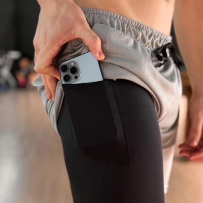 Kit 2 Bermudas 2em1 Masculina Academia Fitness