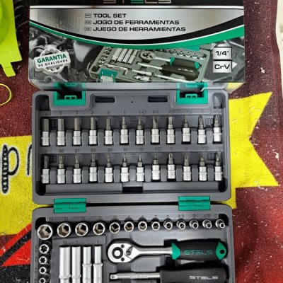 Soquete sextavado 1/4 57 peças Stels 1410155