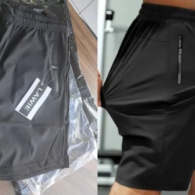 Bermuda Esportiva Slim Fit com Elastano